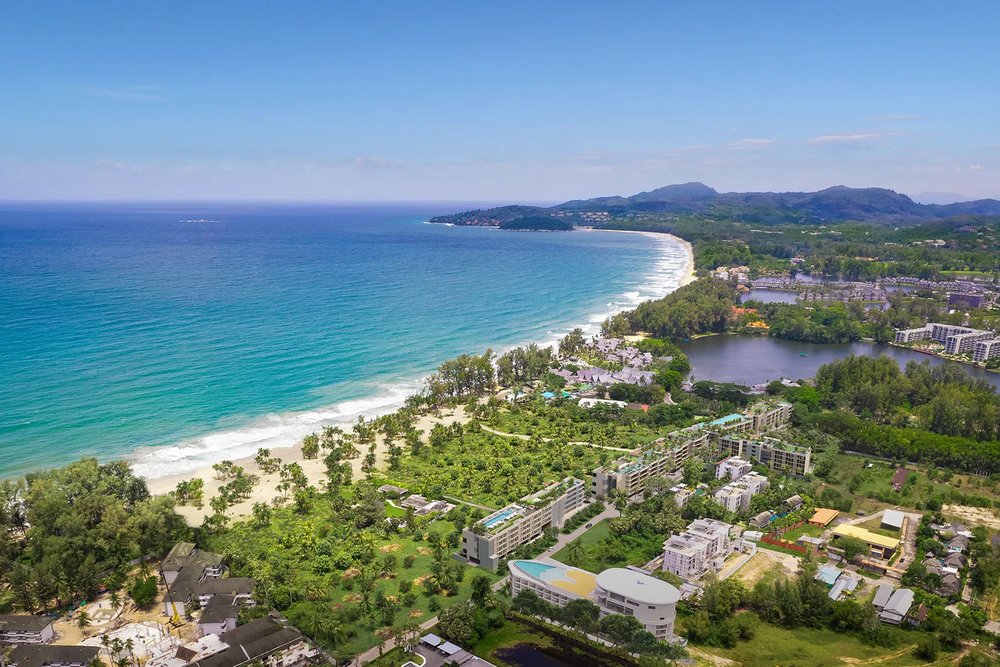 Laguna Seaside Residences — aerial view of the Bang Tao coastline