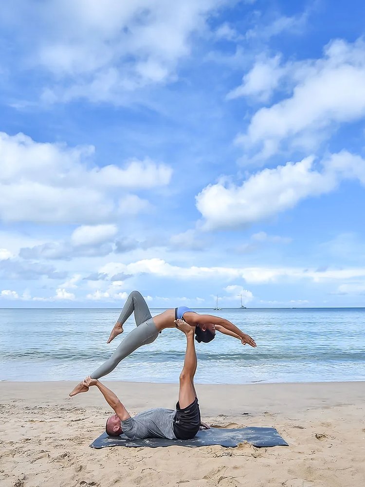 Laguna Phuket — yoga on the beach